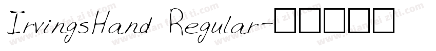 IrvingsHand Regular字体转换
